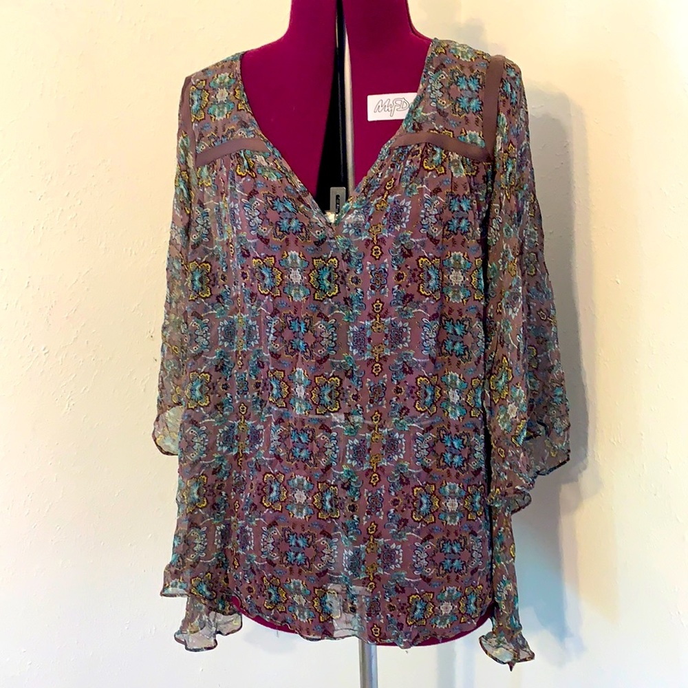 Ella Moss Silk Boho Blouse